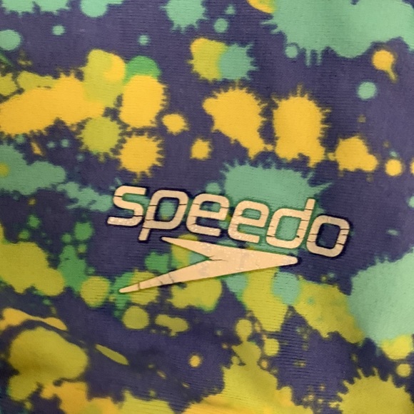 Bathing suit • splattered blue, green and yellow • - Picture 3 of 3